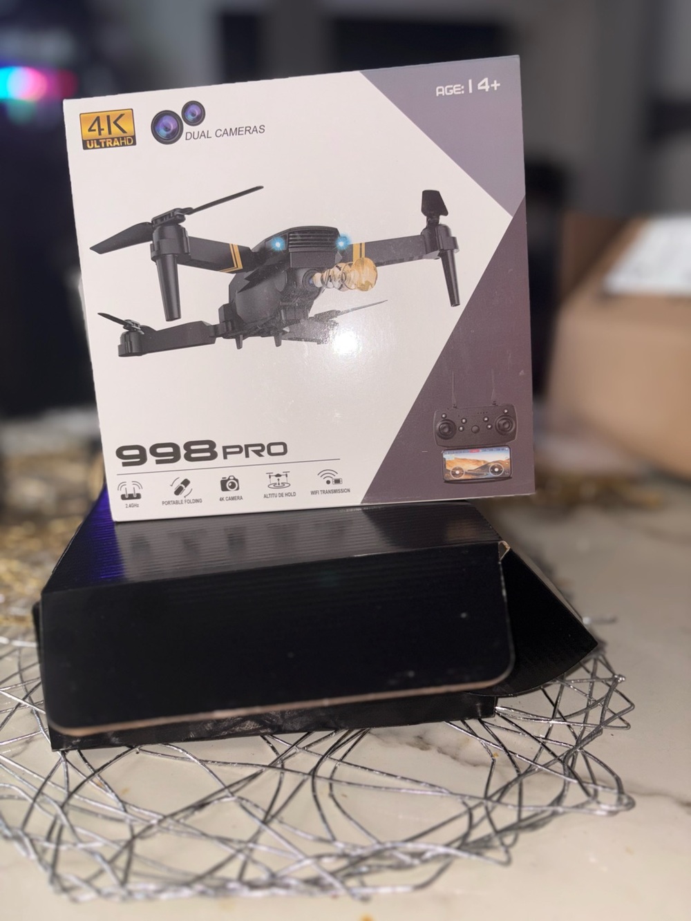 998 Pro Drone with Dual Cameras - White & Gray Box
